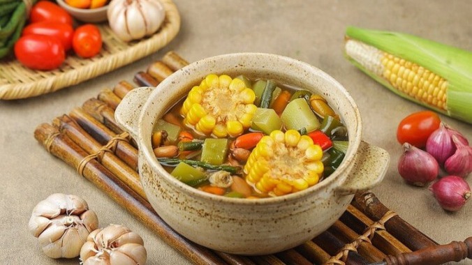 Sayur asem rasa enak dan segar nikmat terasa langsung di mulut lumer [ sayur asem enak ]